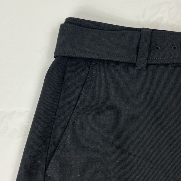 Club Monaco Black Enamel Ring Wool Blend Pants 6 NWT Ankle Straight - Picture 4 of 16